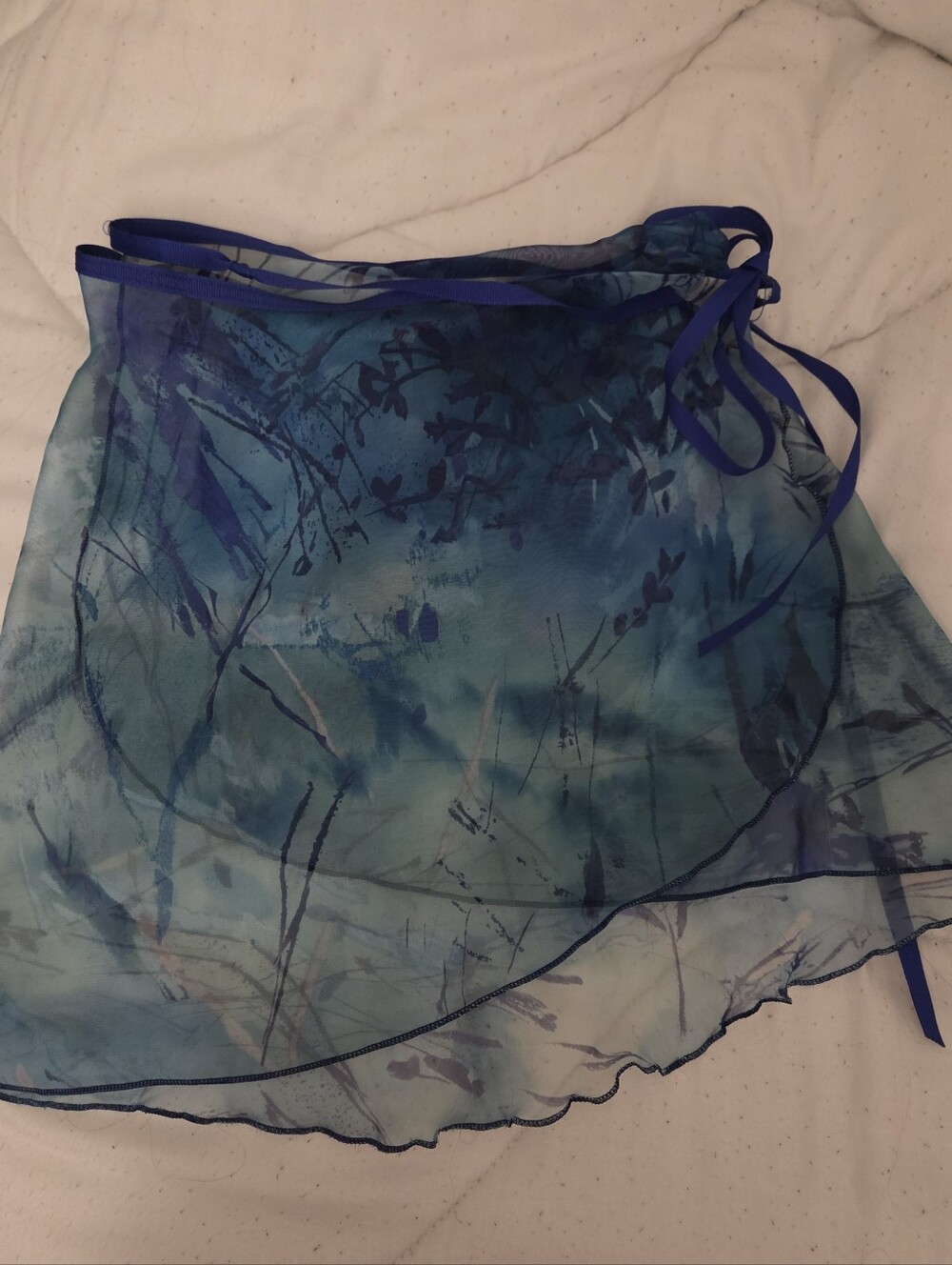 Body Wrappers Blue Watercolor Ballet Skirt